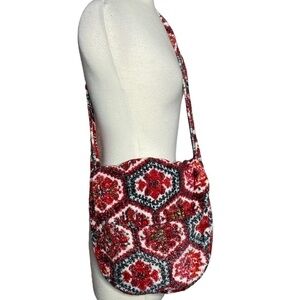 Vintage Floral Flap Crossbody Bag